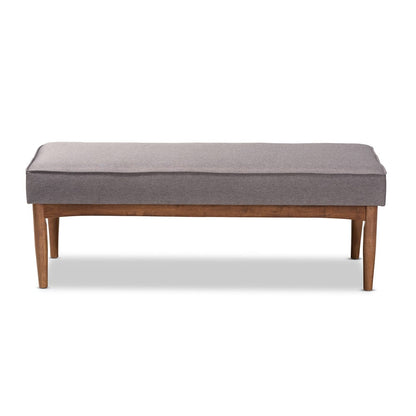 Baxton Studio - Arvid Dining Bench in Gray - BBT8051-Grey-Bench view 2