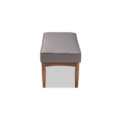 Baxton Studio - Arvid Dining Bench in Gray - BBT8051-Grey-Bench view 3
