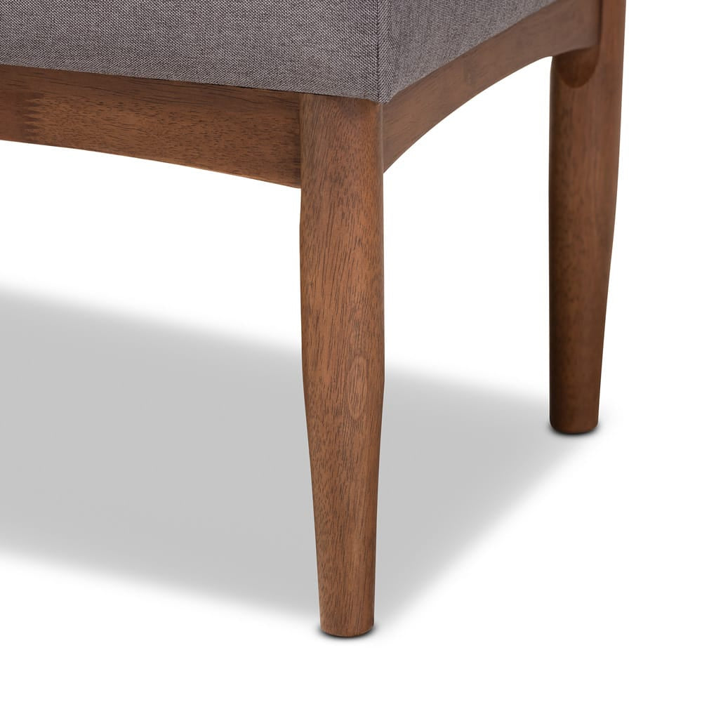 Baxton Studio - Arvid Dining Bench in Gray - BBT8051-Grey-Bench view 4