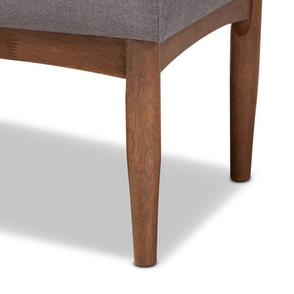 Baxton Studio - Arvid Dining Bench in Gray - BBT8051-Grey-Bench view 4