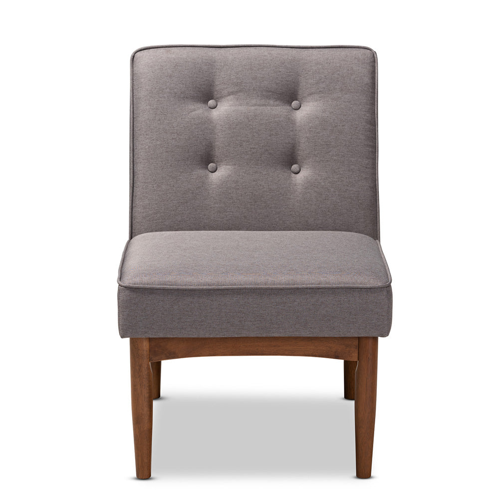 Baxton Studio - Arvid Dining Chair in Gray - BBT8051-Grey-CC view 2