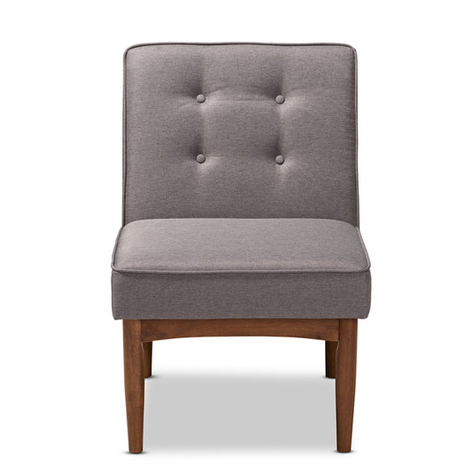 Baxton Studio - Arvid Dining Chair in Gray - BBT8051-Grey-CC view 2