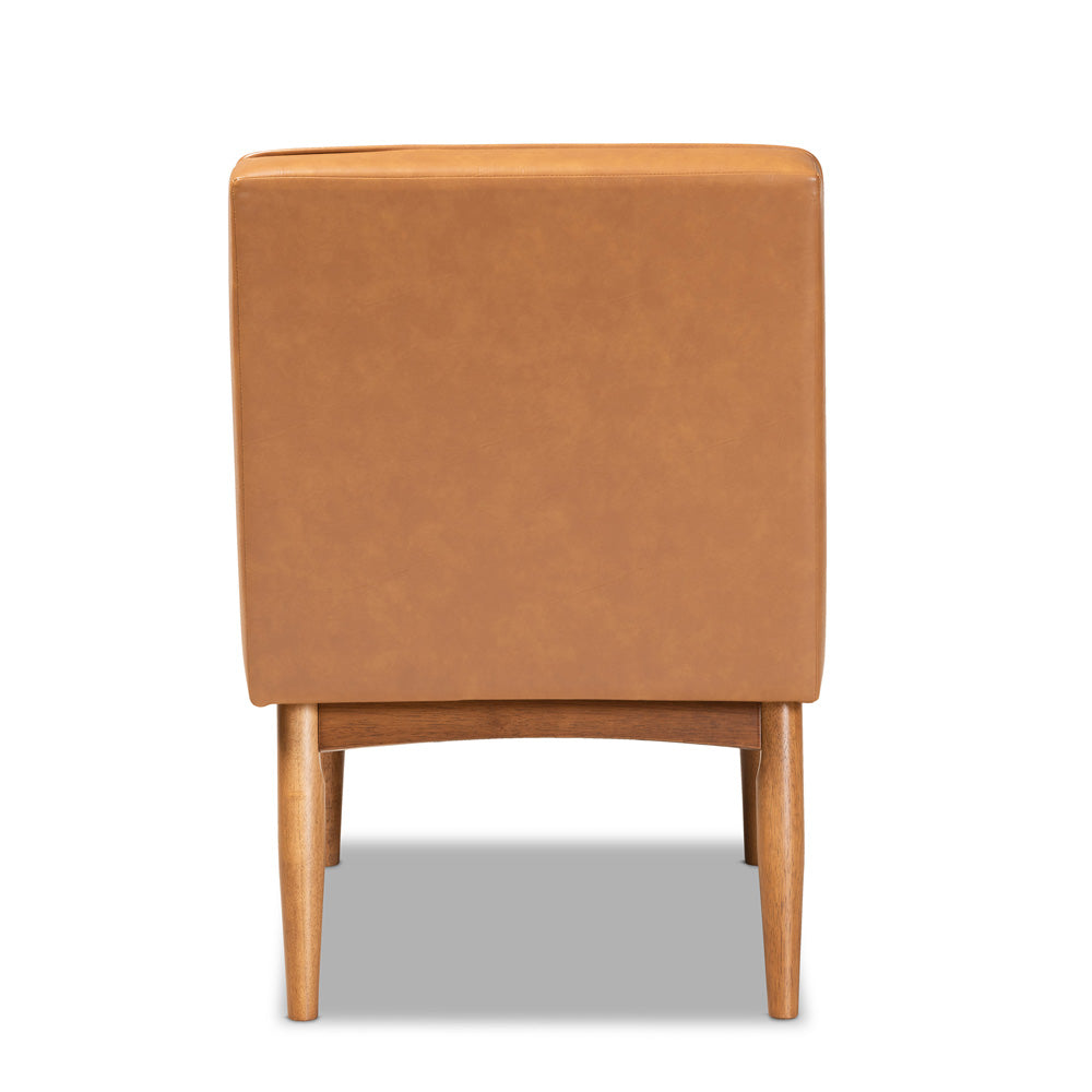 Baxton Studio - Arvid Dining Chair in Tan/walnut brown - BBT8051-Tan/Walnut-CC view 4