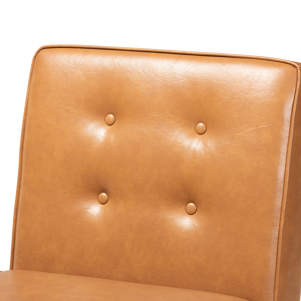 Baxton Studio - Arvid Dining Chair in Tan/walnut brown - BBT8051-Tan/Walnut-CC view 5