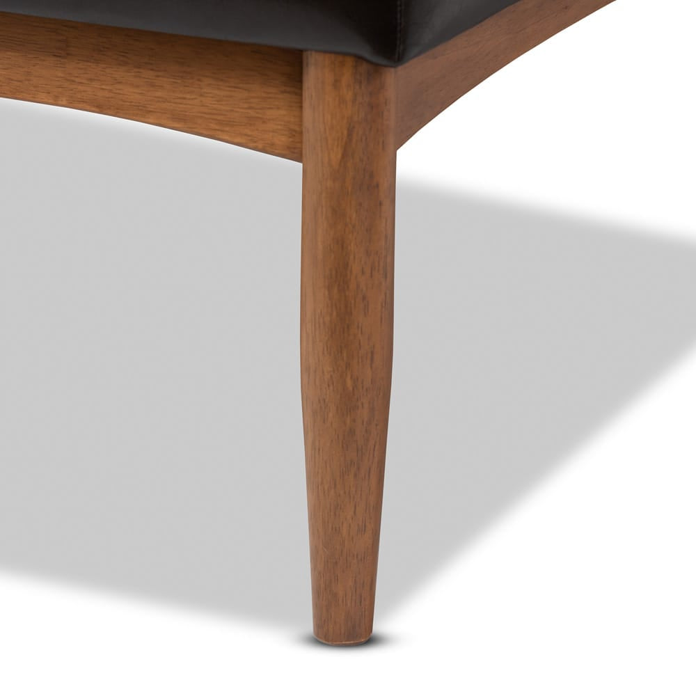 Baxton Studio - Arvid Dining Set in Dark Brown/Walnut Brown - BBT8051-Dark Brown/Walnut-4PC Dining Nook Set view 5