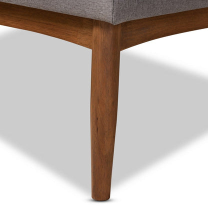Baxton Studio - Arvid Dining Set in Gray - BBT8051-Grey/Walnut-4PC Dining Nook Set view 3