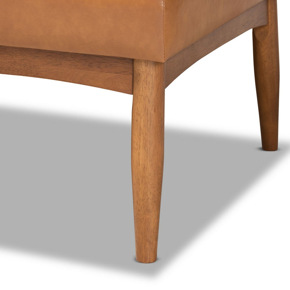 Baxton Studio - Arvid Dining Set in Tan/walnut brown - BBT8051-Tan/Walnut-5PC Dining Nook Set view 9