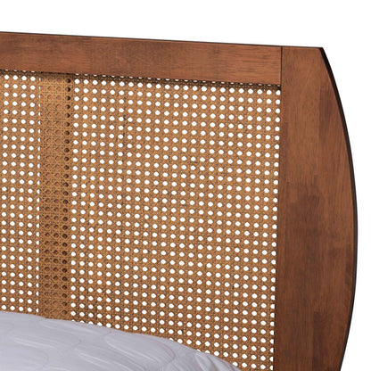 Baxton Studio - Asami Full Bedroom Set in Walnut Brown - Asami-Ash Walnut Rattan-Full 3PC Bedroom Set view 7