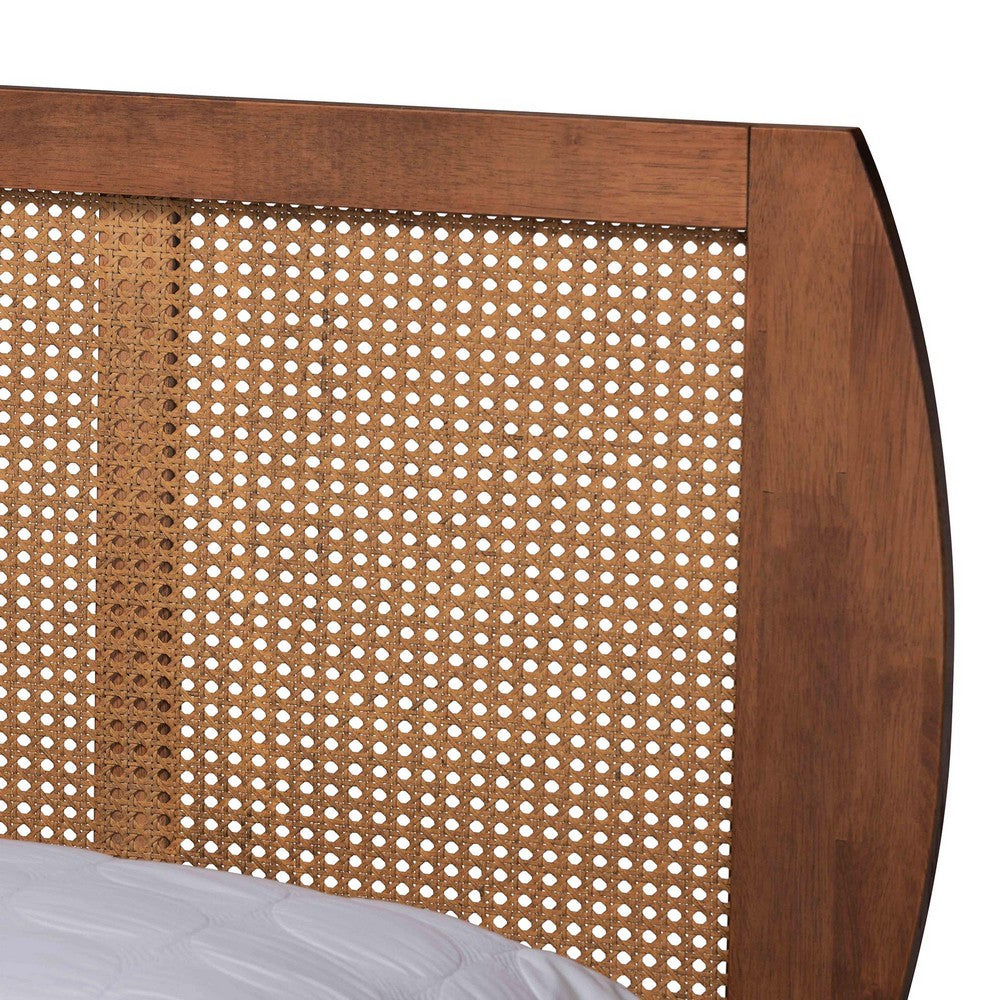Baxton Studio - Asami Full Bedroom Set in Walnut Brown - Asami-Ash Walnut Rattan-Full 4PC Bedroom Set view 9