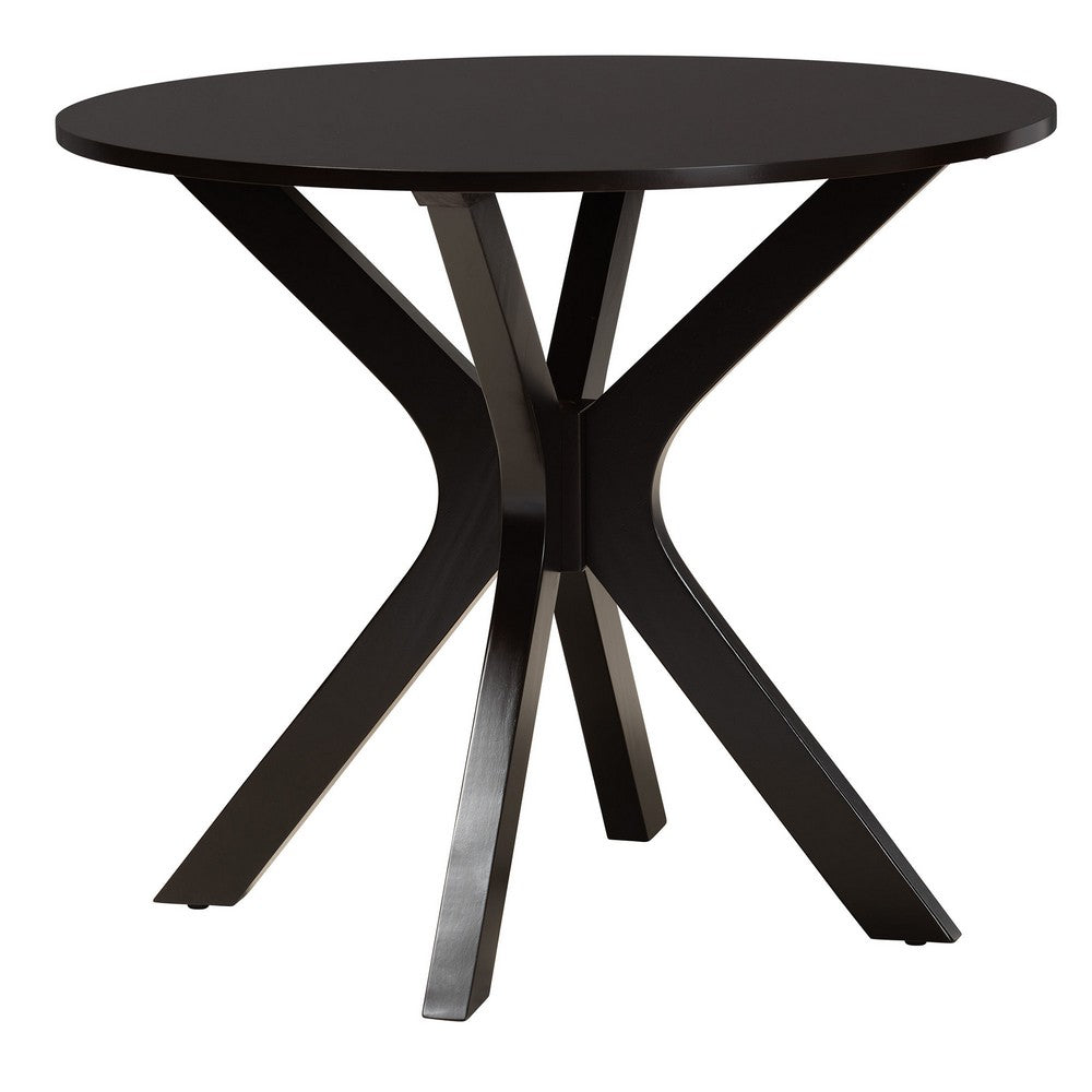 Baxton Studio - Asli Dining Set in Espresso Brown - Asli-Dark Brown-5PC Dining Set view 3
