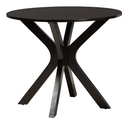 Baxton Studio - Asli Dining Set in Espresso Brown - Asli-Dark Brown-5PC Dining Set view 3