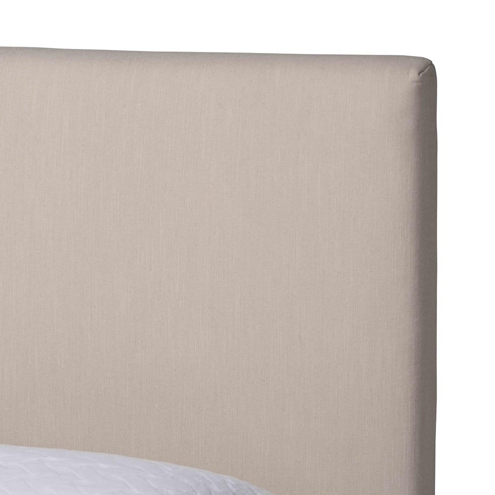 Baxton Studio - Astin Queen Size Bed in Beige - CF0022-5-Pleated Beige-Queen view 4