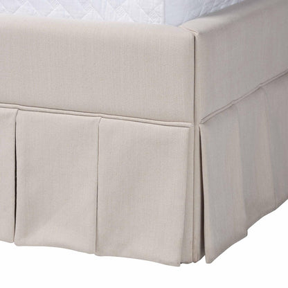 Baxton Studio - Astin Queen Size Bed in Beige - CF0022-5-Pleated Beige-Queen view 5