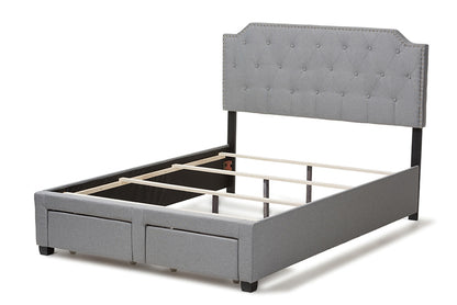 Baxton Studio - Aubrianne Queen Size Bed - WA8024-Gray-Queen view 4