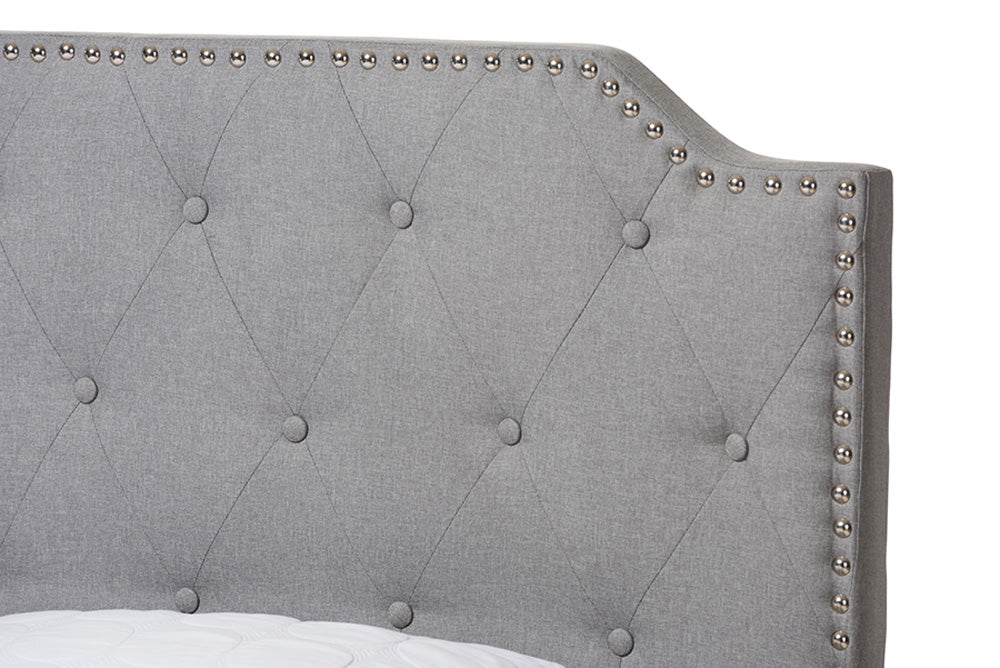 Baxton Studio - Aubrianne Queen Size Bed - WA8024-Gray-Queen view 7