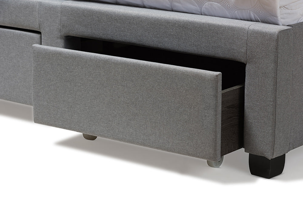 Baxton Studio - Aubrianne Queen Size Bed - WA8024-Gray-Queen view 8