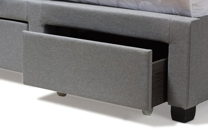 Baxton Studio - Aubrianne Queen Size Bed - WA8024-Gray-Queen view 8