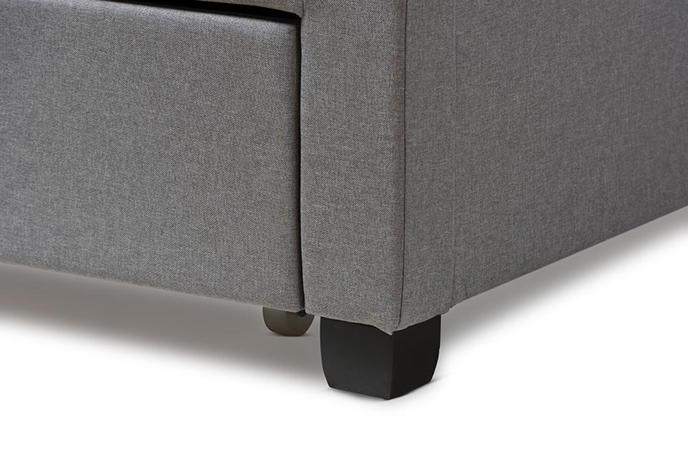 Baxton Studio - Aubrianne Queen Size Bed - WA8024-Gray-Queen view 9