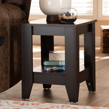Baxton Studio - Audra End Table in Dark Brown - ET8000-Wenge-ET view 4
