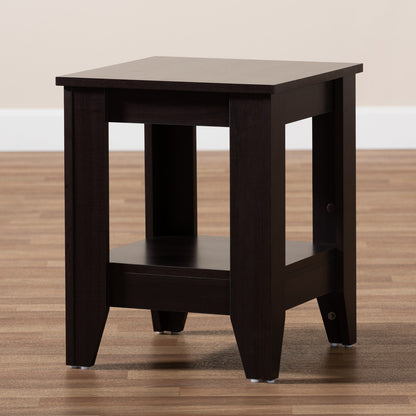 Baxton Studio - Audra End Table in Dark Brown - ET8000-Wenge-ET view 5