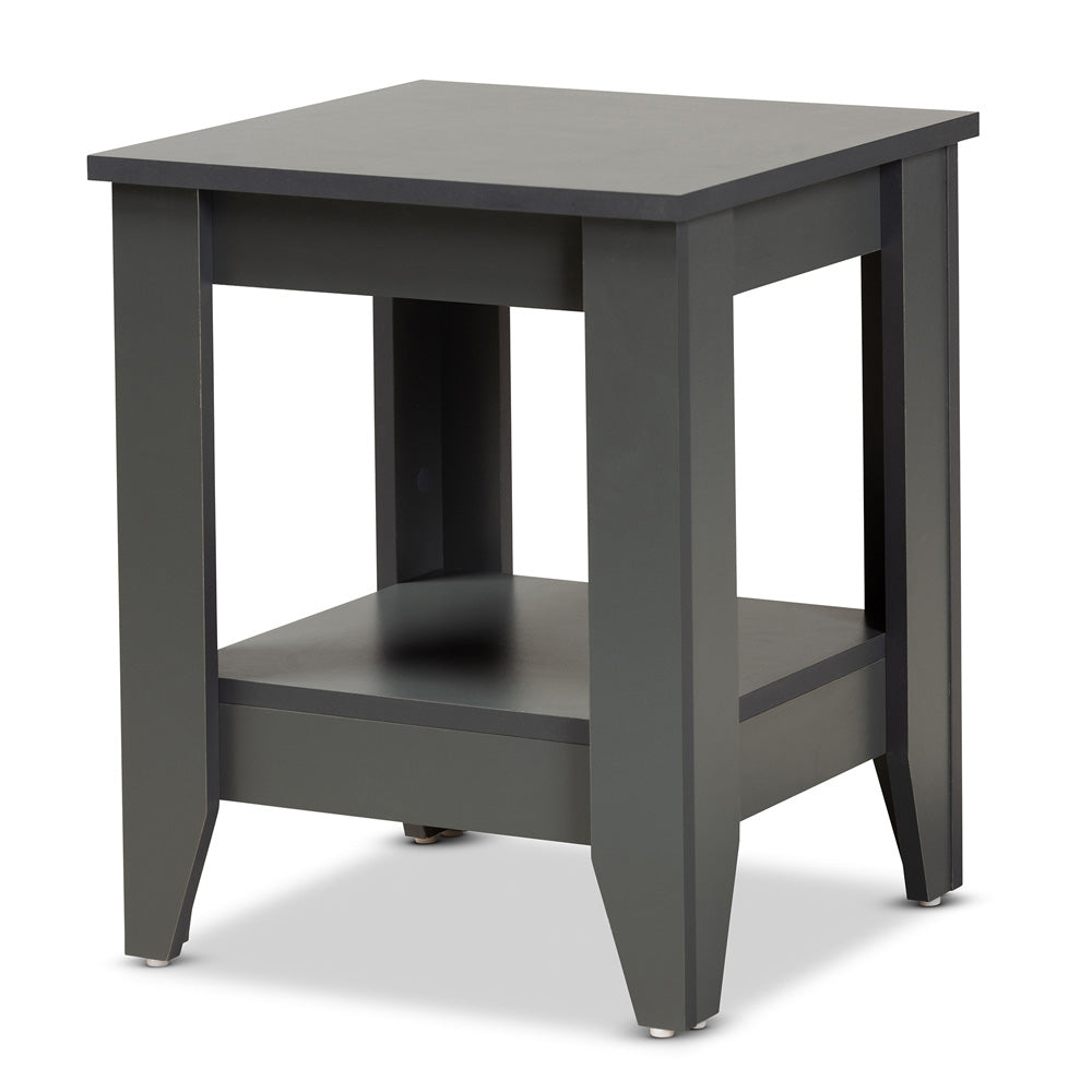 Baxton Studio - Audra End Table in Grey - ET8000-Grey-ET view 1