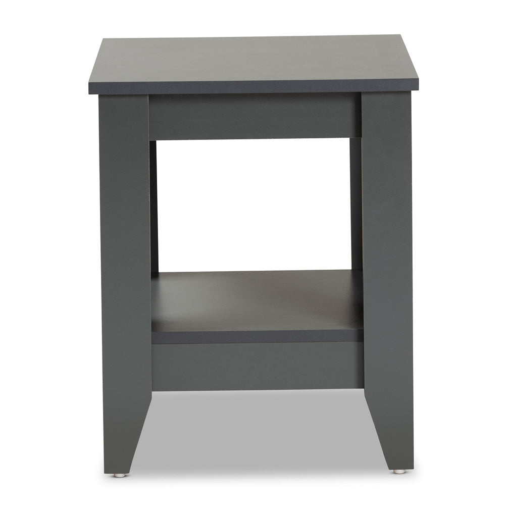 Baxton Studio - Audra End Table in Grey - ET8000-Grey-ET view 2