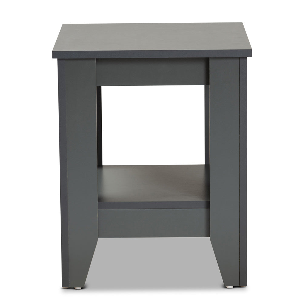 Baxton Studio - Audra End Table in Grey - ET8000-Grey-ET view 3