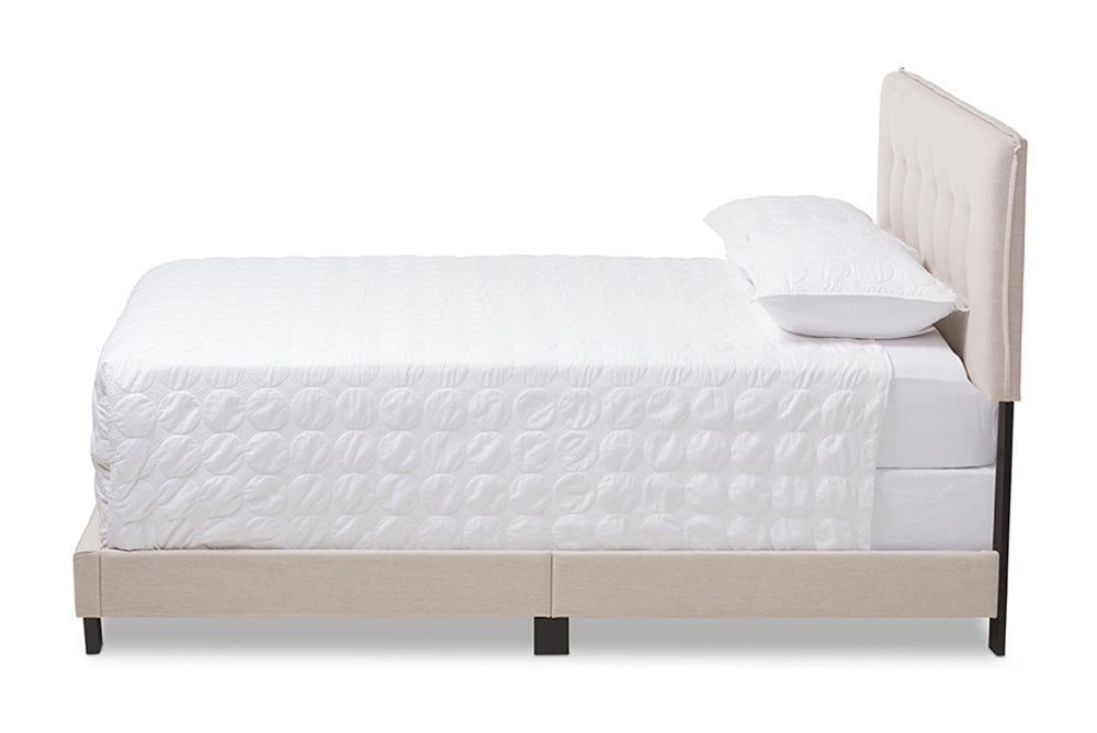 Baxton Studio - Audrey Full Size Bed - CF8747-M-Light Beige-Full view 2