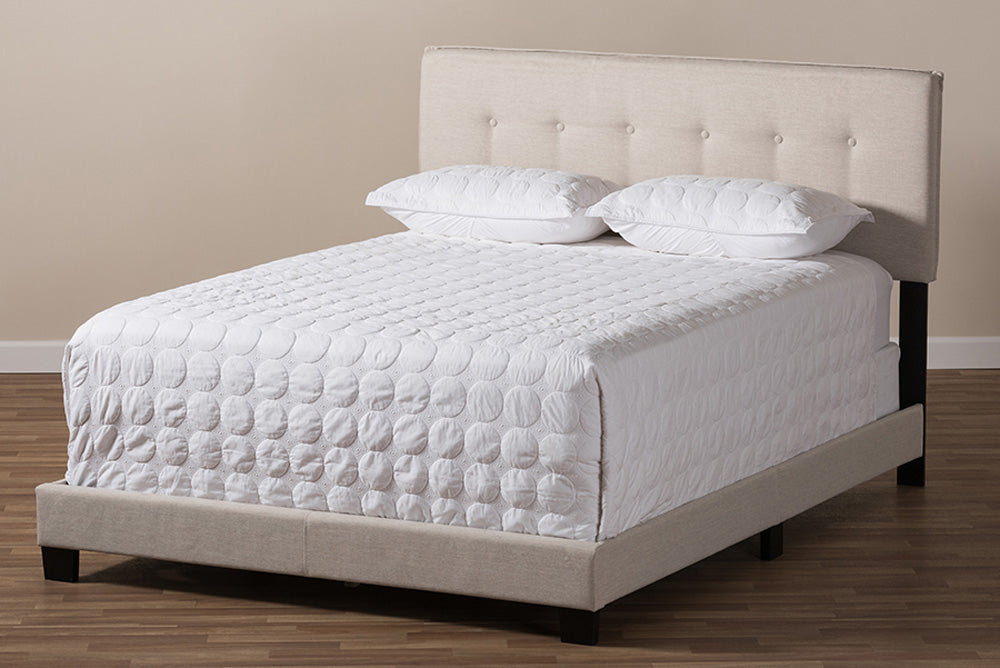 Baxton Studio - Audrey Full Size Bed - CF8747-M-Light Beige-Full view 7