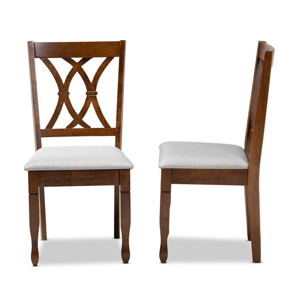 Baxton Studio - Augustine Set of 2 Dining Chairs in Grey/Walnut Brown - RH316C-Grey/Walnut-DC-2PK view 3