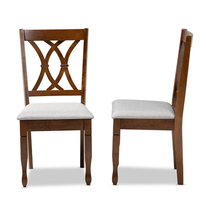 Baxton Studio - Augustine Set of 2 Dining Chairs in Grey/Walnut Brown - RH316C-Grey/Walnut-DC-2PK view 3
