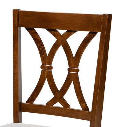Baxton Studio - Augustine Set of 2 Dining Chairs in Grey/Walnut Brown - RH316C-Grey/Walnut-DC-2PK view 4