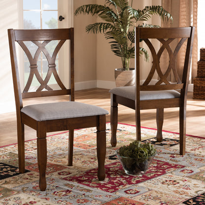 Baxton Studio - Augustine Set of 2 Dining Chairs in Grey/Walnut Brown - RH316C-Grey/Walnut-DC-2PK view 6