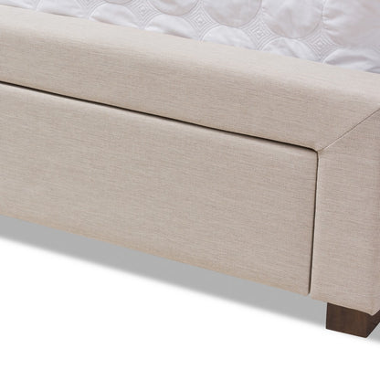 Baxton Studio - Aurelie King Size Bed in Light Beige - CF8622-D-Light Beige-King view 7