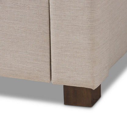 Baxton Studio - Aurelie King Size Bed in Light Beige - CF8622-D-Light Beige-King view 9