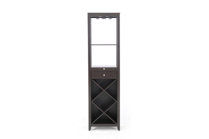 Baxton Studio - Austin Wine Cabinet in Dark Brown - RT190-OCC view 1