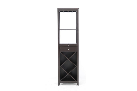 Baxton Studio - Austin Wine Cabinet in Dark Brown - RT190-OCC view 1