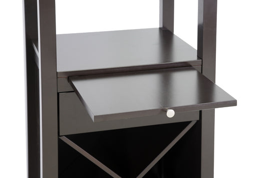 Baxton Studio - Austin Wine Cabinet in Dark Brown - RT190-OCC view 2