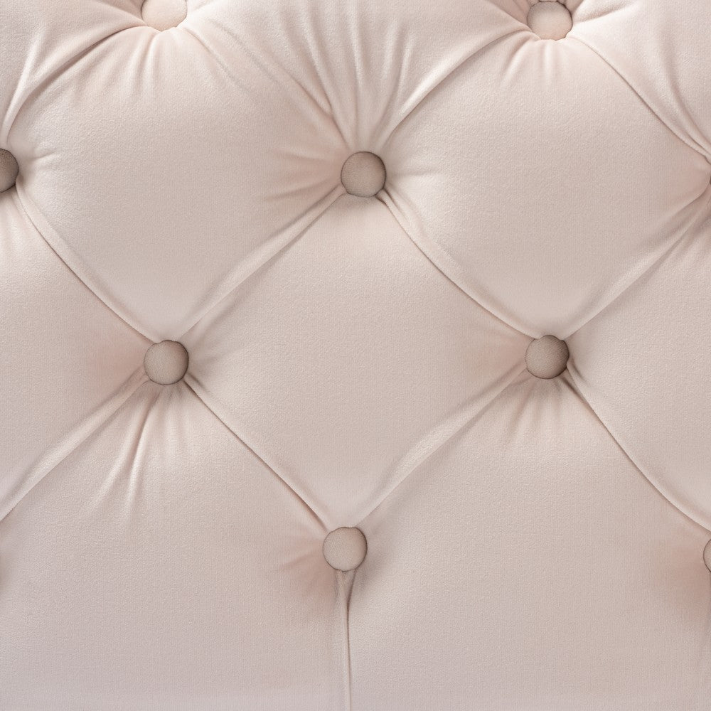 Baxton Studio - Avara Ottoman in Light Beige/Gold - TSFOT029-Light Beige/Gold-Otto view 3