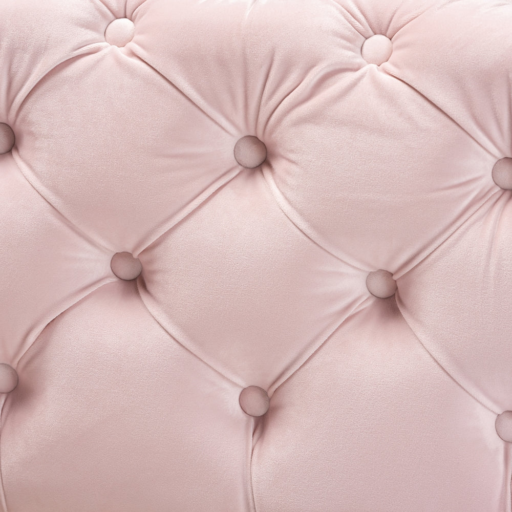 Baxton Studio - Avara Ottoman in Light Pink/Gold - TSFOT028-Light Pink/Gold-Otto view 4
