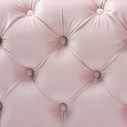 Baxton Studio - Avara Ottoman in Light Pink/Gold - TSFOT029-Light Pink/Gold-Otto view 3