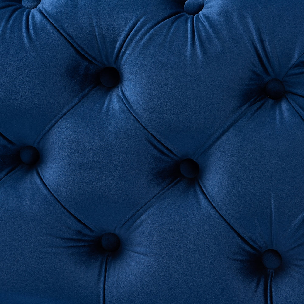 Baxton Studio - Avara Ottoman in Royal Blue/Gold - TSFOT028-Dark Royal Blue/Gold-Otto view 4