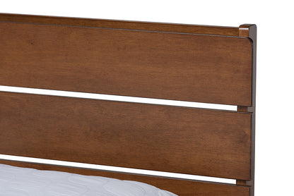Baxton Studio - Avena Queen Size Bed - Avena-Walnut-Queen view 4