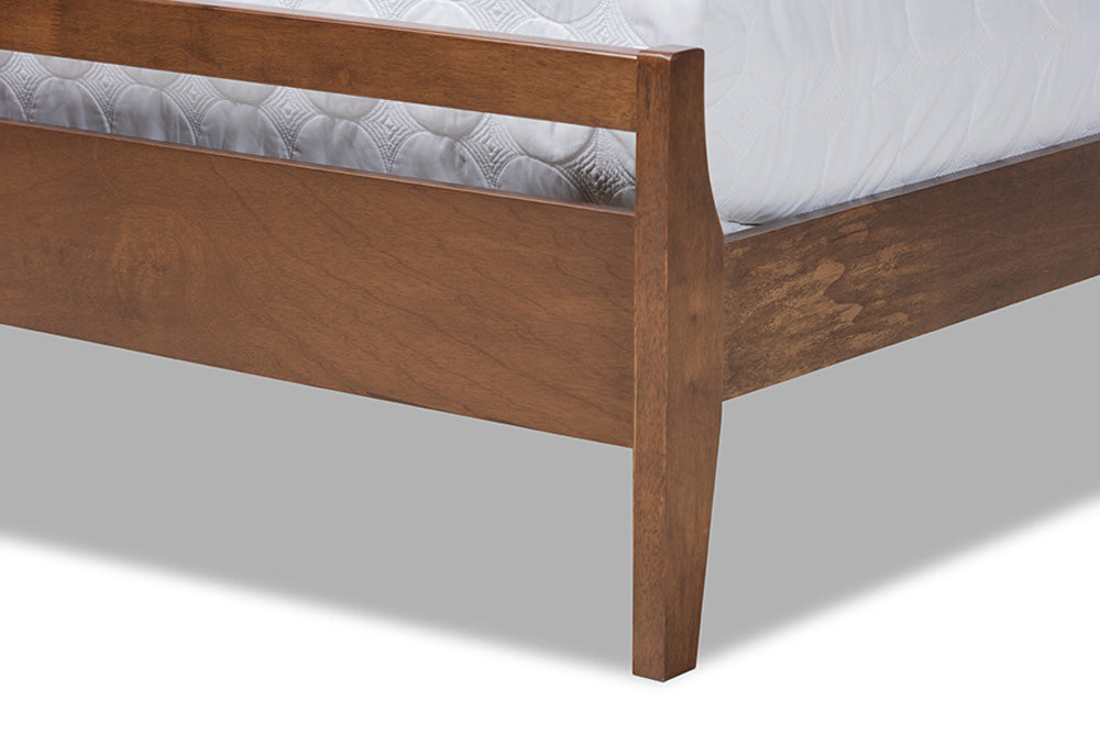 Baxton Studio - Avena Queen Size Bed - Avena-Walnut-Queen view 7
