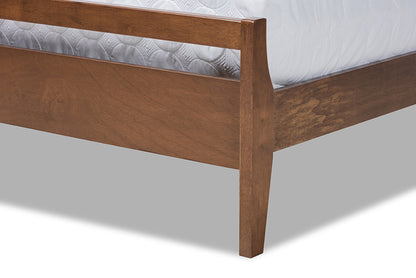 Baxton Studio - Avena Queen Size Bed - Avena-Walnut-Queen view 7