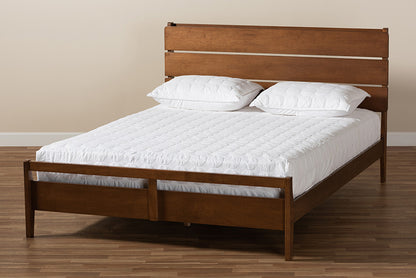 Baxton Studio - Avena Queen Size Bed - Avena-Walnut-Queen view 8