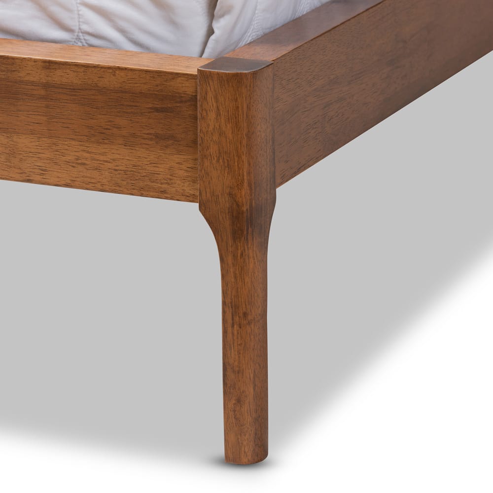 Baxton Studio - Aveneil Full Size Bed in Beige/Walnut Brown - BBT6723-Light Beige-Full view 5