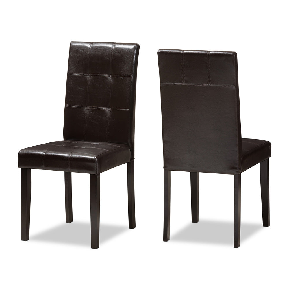 Baxton Studio - Avery Set of 2 Dining Chairs in Dark Brown - RH5991C-Dark Brown-DC view 1