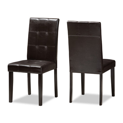 Baxton Studio - Avery Set of 2 Dining Chairs in Dark Brown - RH5991C-Dark Brown-DC view 1