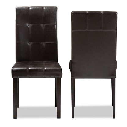 Baxton Studio - Avery Set of 2 Dining Chairs in Dark Brown - RH5991C-Dark Brown-DC view 2